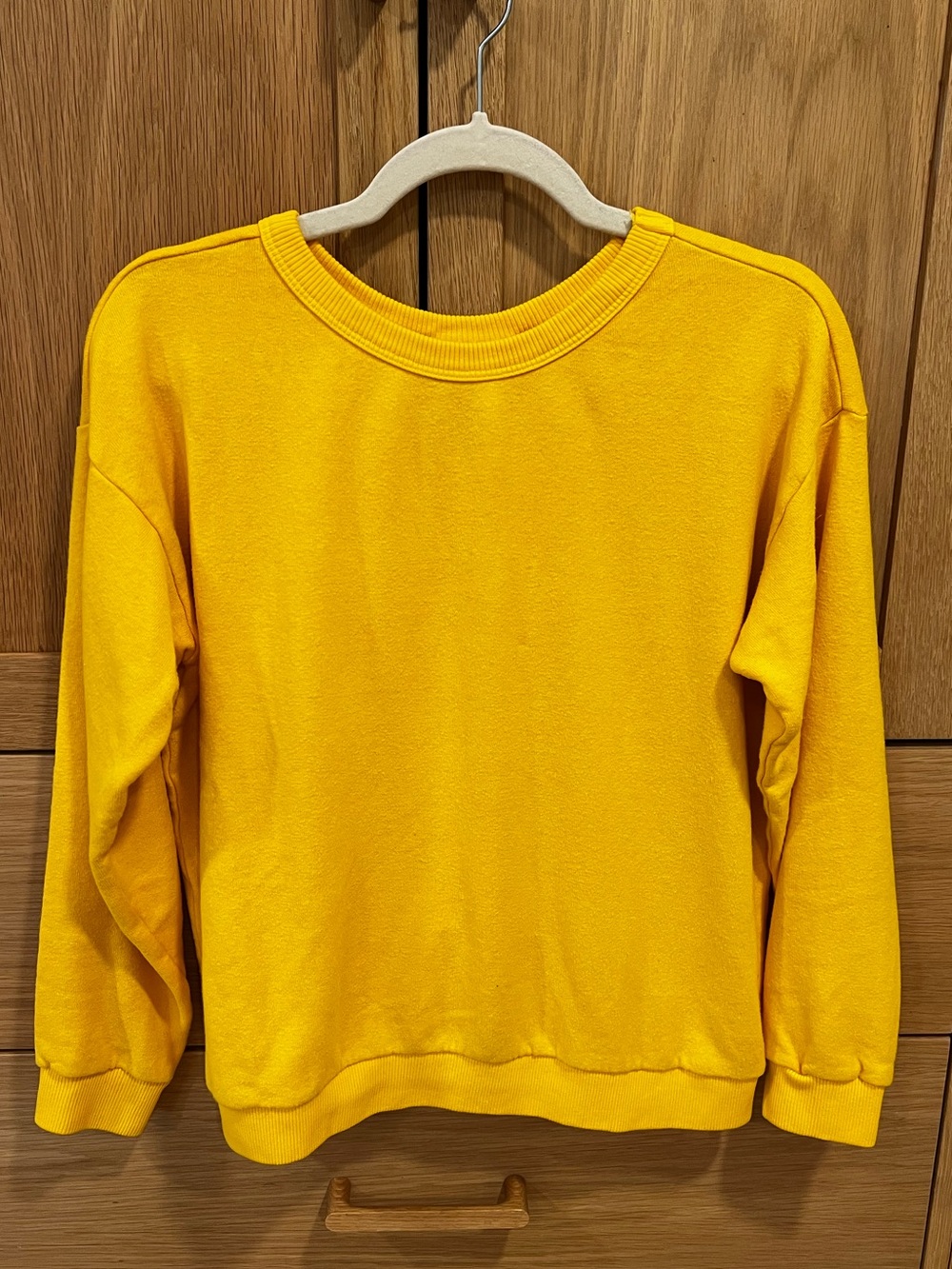 Jungmaven California Raglan Pullover Crewneck Sweatshirt Hemp Yellow Size Small